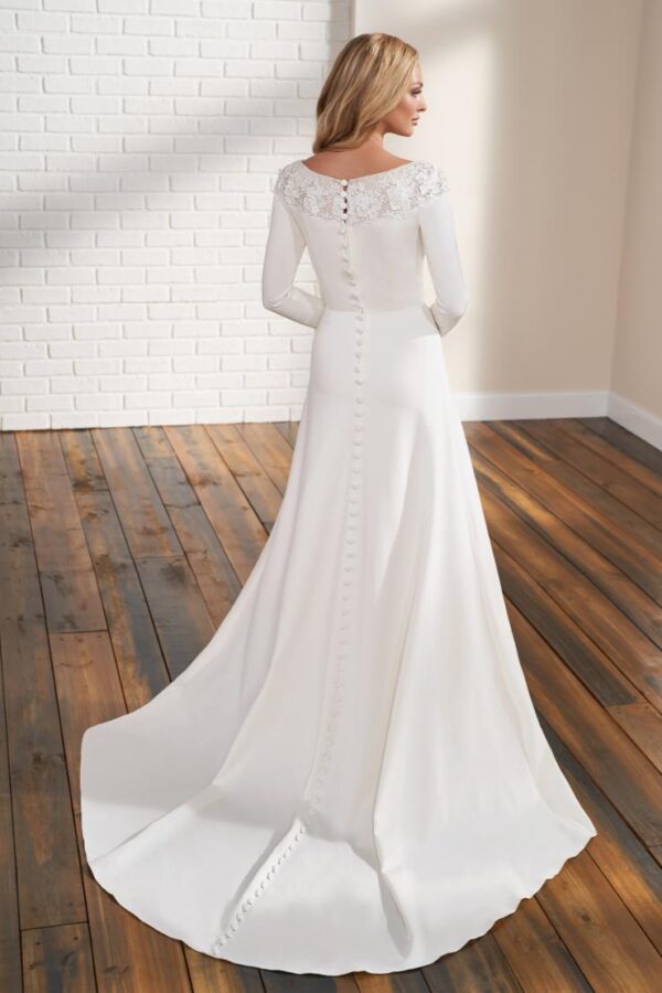 Modest Mon Cheri Wedding Dress Style No. TR12292 - Image 3