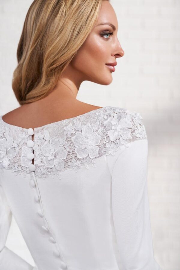 Modest Mon Cheri Wedding Dress Style No. TR12292 - Image 4