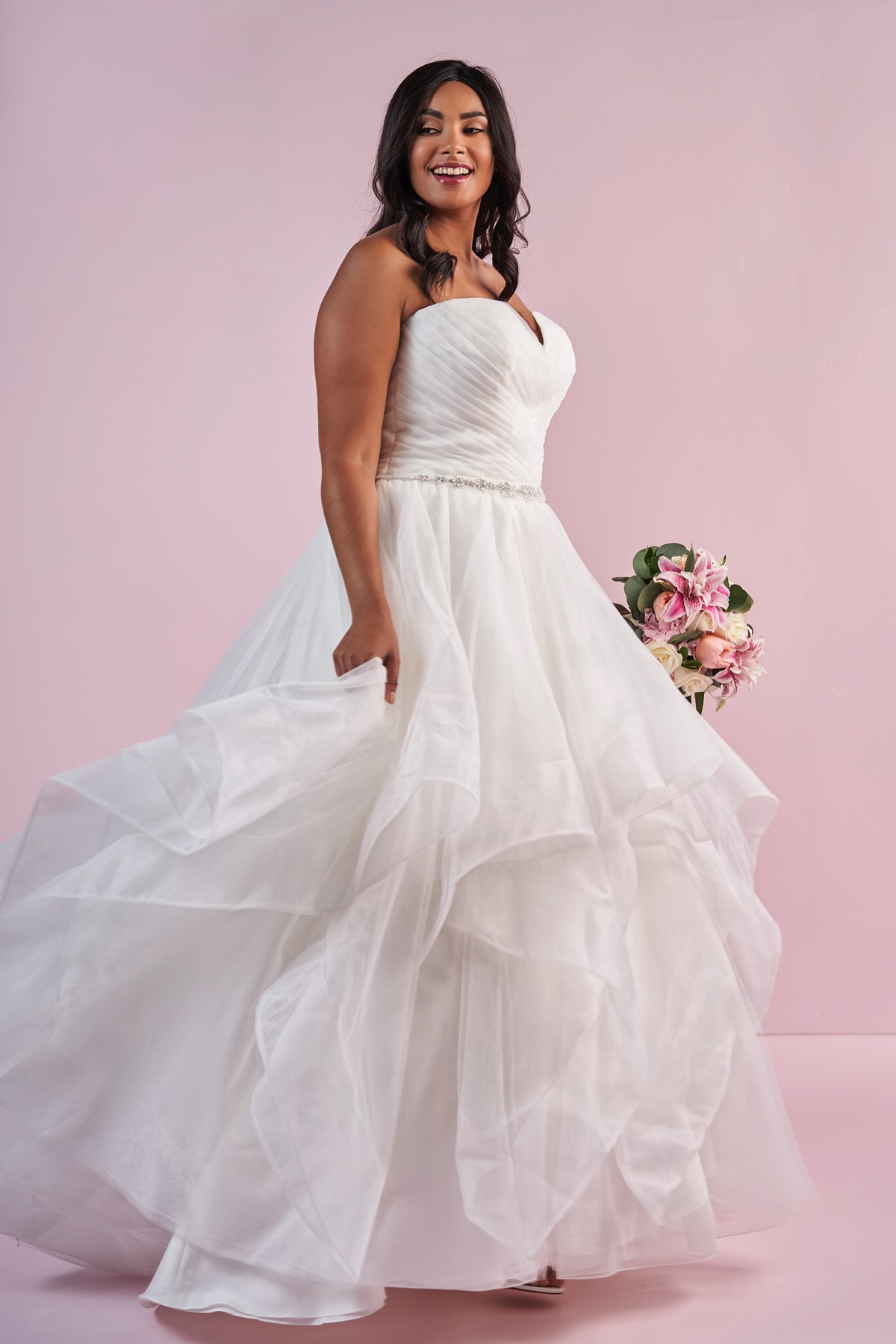 Jasmine Collection Wedding Dress Style No. F191004 - Image 2