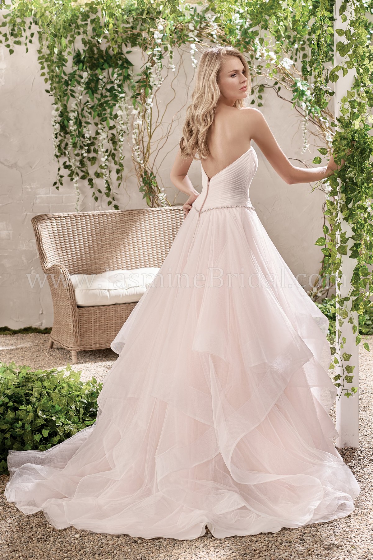 Jasmine Collection Wedding Dress Style No. F191004 - Image 3
