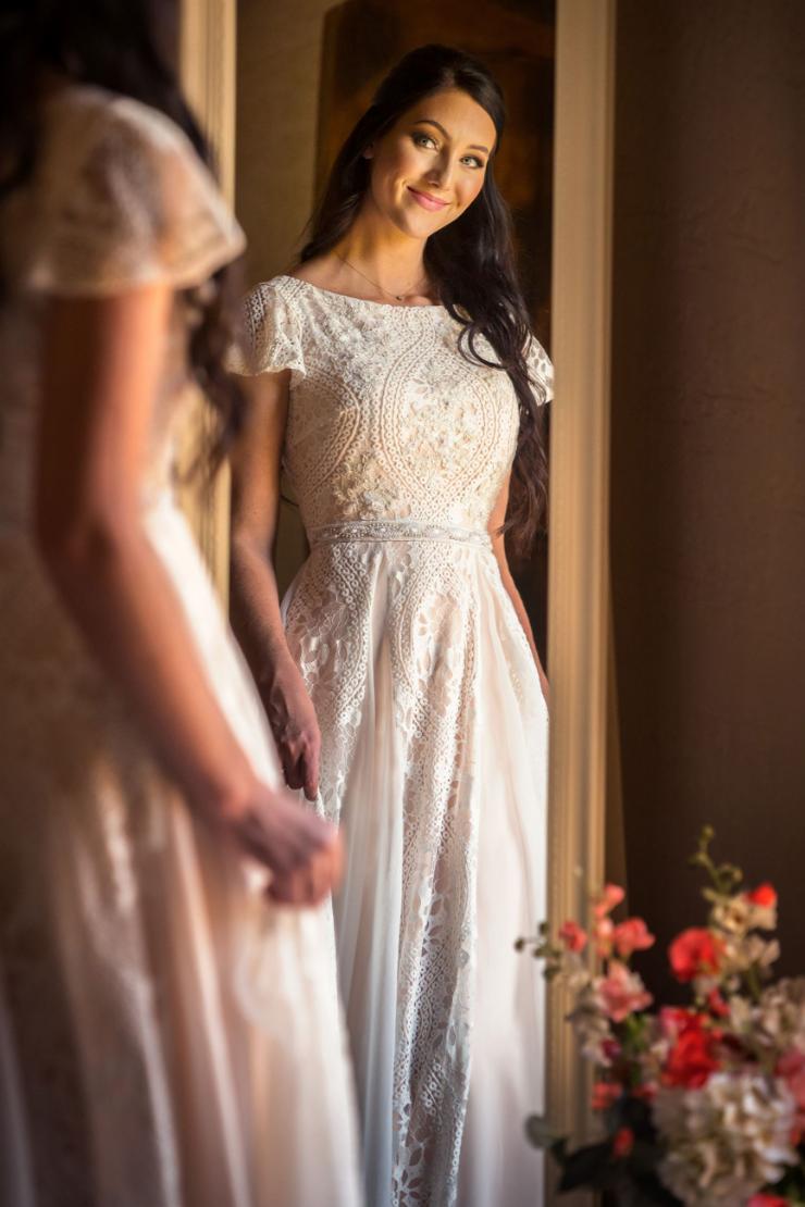 Modest Mon Cheri Wedding Dress Style No. TR11985 - Image 2