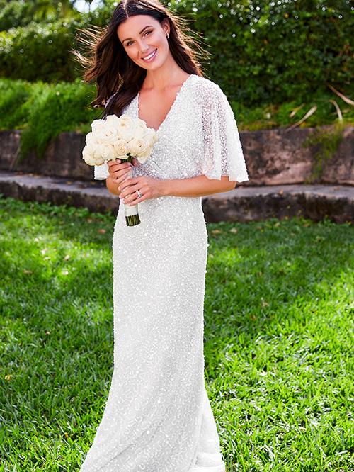 Adrainna Papell Platinum Destination Wedding Dress Style No. 40308 - Image 5